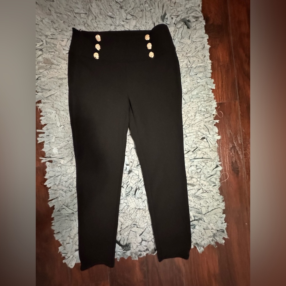 Dress Pants Skinny Fit Gold Embellishments